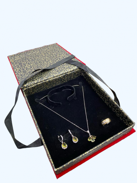 Dikişli Kurdaleli Kadife Set Kutusu TP-0661